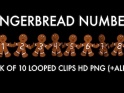 GINGERBREAD NUMBERS – PACK OF 10 + 2 – $15
